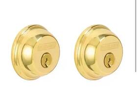 B62nv Schlage B62 Series Bright Brass Double Cylinder Deadbolt Certified Highest For Security