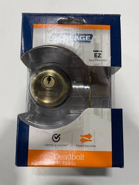B62nv609 Schlage Deadbolt 2 Sdes Keyed B62n V 609 Antique Brass Door Lock