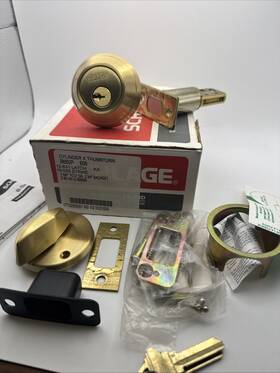 B6606p Schlage B660p 606 Cylinder Single Deadbolt Satin Brass Key Not Cut