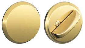 B81605 Schlage Key Lock Door Knocker With Exterior Plate -bright Brass