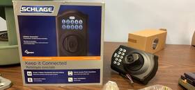Be369bx Schlage Z-wave Door Lock. Brushed Bronze. Missing Back Plate