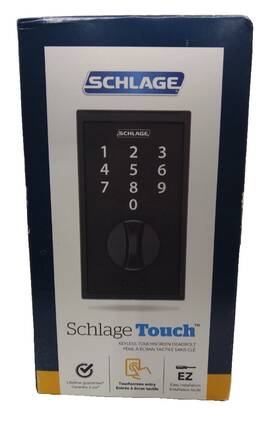 Be375d Schlage Touch Keyless Touchscreen Deadbolt Century Matte Black Cen 622