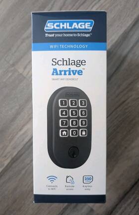 Be459wbrmn622 Schlage New Arrive Remsen Matte Black Electronic Smart Wifi Deadbolt Sealed