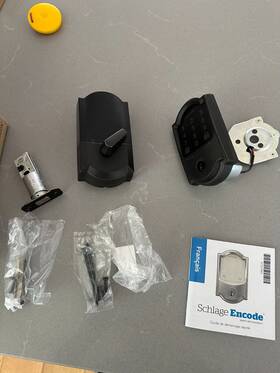 Be489wbcam622 Schlage Encode Smart Deadbolt With Camelot Trim - Matte Black For Parts