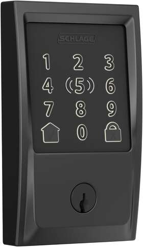 Be499wb Schlage 619 Cen 622 Encode Plus Wifi Smart Lock Century Trim Matte Black