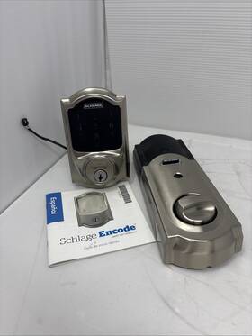 Be499wbcen619 Schlage Encode Smart Wifi Deadbolt Untreated As Is For Parts