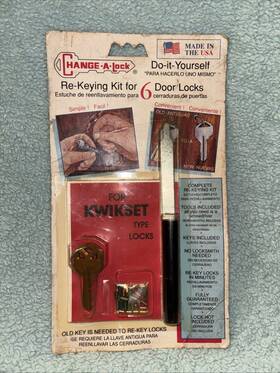 Bin6 Schlage Vintage Change-a-lock Re-keying Kit For 6 Locks Do-it-yourself Usa Loc Y