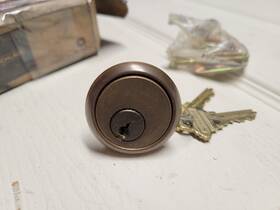 Cly.20-022-5 Schlage New 20-022-5 Rim Cylinder C Keyway 613 / Us10b Oil Rubbed Bronze Lock