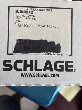 D53bd Schlage Rho 626 Entry Lock