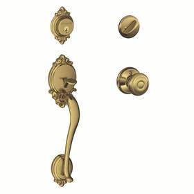 F60-brk-609-geo Schlage Single Cylinder Handleset And Georgian Knob