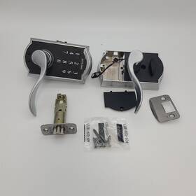 Fe695cam626acc Schlage Touch Camelot Lock With Accent Lever Satin Chrome Fe695 Cam 626 Acc