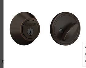 Jd60716 Schlage Single Cylinder Deadbolt Formerly Dexter - Aged Bronze