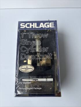 P509-279 Schlage Vintage 1 Inch Throw Single Cylinder Deadbolt New Sealed