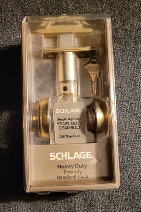 P509-608 Schlage 1985 Nos Heavy Duty Deadbolt 10/85