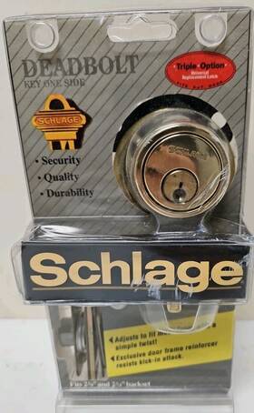 P513-5414 Schlage P513-414 Deadbolt Door Lock Architectural Hardware Nos With 2 Keys