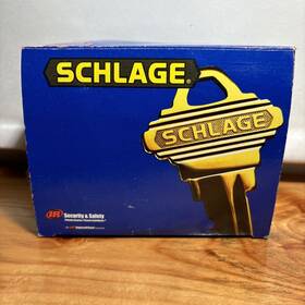 P515-081 Schlage Single Cylinder Deadbolt Bright Brass New Open Box