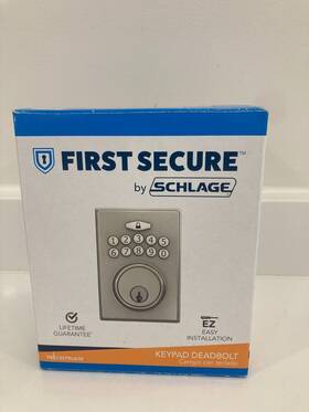 Pfe135tru630 Schlage Pbe135 First Secure Presley Keypad Electronic Deadbolt