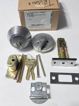 S00001020656 Schlage B660j 626 Single Cylinder Deadbolt With Dorma Lock And Key Satin Chrome Read