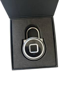 Schultz 793945690442 Secure Shield Smart Padlock Finger Print Sensor Usb Rechargable New