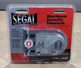 14328 Se Segal Single Cylinder Deadbolt Chrome Slam Lock With Strike Plate