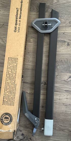 Securadoor 653801761986 Heavy Duty Security Adjustable Universal Door Bar Original Last One