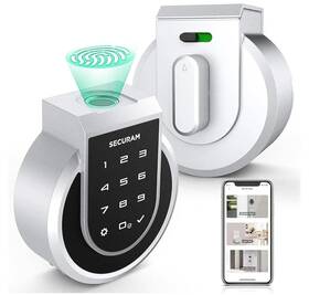 Sh-tb01-02-bk Securam Touch Smart Lock Fingerprint Keyless Entry