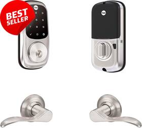 B-yrd226-nr-nw-619 Security Inc. Yale Assure Lock B-yrd226 Touchscreen Deadbolt With Lever Satin Nickel Norwood