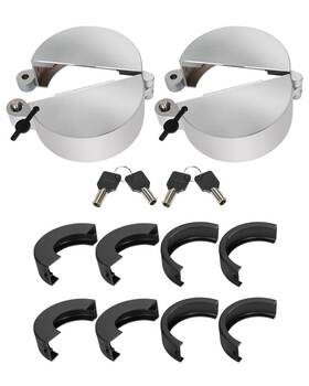 Wangfujie-68 Seekdesi 2 Pcs Upgrade Semi Truck Locking Fuel Cap Cover Tank Lock Wit