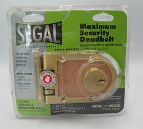 Se-19361 Segal New Maximum Security Se 19361 Solid Bronze Double Cylinder Deadlock A