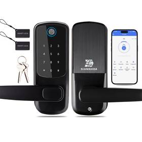 Siannhoa 737706869401 Deadbolt Smart Lock-keyless Entry Door Lock With Handle Fingerprint Sensor K