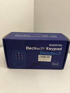 St-668d Signstek New/open Box Electronic Keypad Deadbolt Door Lock Black Keyless