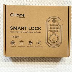 75f056cc-9793 Silver Ghome Smart Lock Fingerprint Keypad Keyless Entry Electronic Deadbolt Kd30