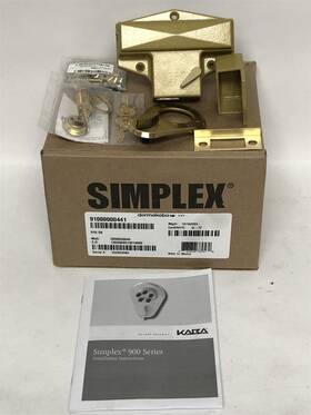 9100000-04 Simplex Auxiliary Lock With Thumbturn 1 Inch Dbolt Latch Door