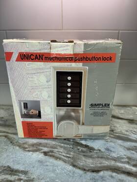 Ll1012 Simplex Nos 1995 Unican Pushbutton Lock Antique Brass Keyless
