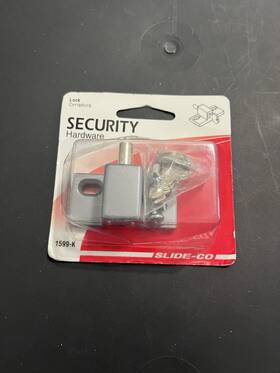 1599-k Slide-co Nos Sliding Glass Push-in Patio Door Keyed Lock