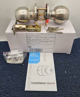Smart Lock 975841900007 K10 Fingerprint Door Biometric Knob Satin Nickel