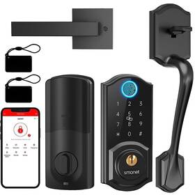 A1-2023 Smonet Smart Lock Front Door Keyless Entry With Handle Fron