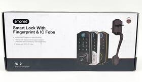 A1-bbfhs-s Smonet New Front Door Smart Lock With Fingerprint And Ioc Fobs - Black