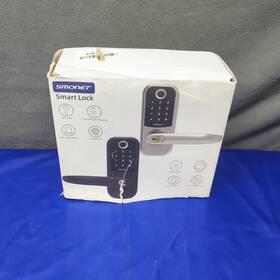 N-smus-zns-h001-blk-kit4 Smonet Smart Lock Fingerprint Keyless Entry Locks With Touchscreen Keypad
