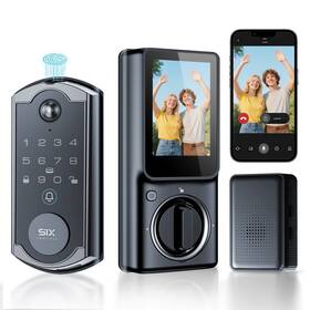 S398 Smrtiplx Video Smart Lock 4-in-1 Camera Doorbell Fingerprint Keyless Door