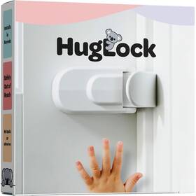 Khg-wh-n10 Snappower Huglock Child Safety Door Lock Slide-on Adjustable Height White
