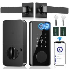 Snugspot 739642293135 Wifi Fingerprint Smart Lock For Front Door - Keyless Entry With Han