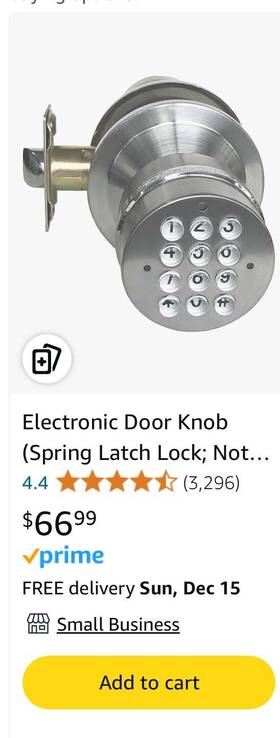 1320-620 Sohomill 1320620 Keyless Door Lock Shl Open Box