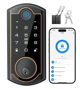 Sohoteco 799904414135 Keyless Entry Door Lock Built-in Wifi Deadbolt Smart Fingerprint For F