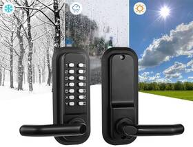 B0bzcg19yd Soobool Outdoor Keyless Lock With Adjustable Deadlatch 2-3/8ftft And 2-3/4ftft Mechanical