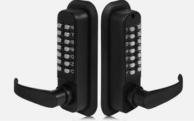 Hj-004 Souyou Double-sided Keyless Door Lock With Handle Stainless Steel Waterproof Black