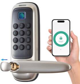 B0dgcxjwl8 Spinmo Keypad Smart Door Lock With Handle Keyless Entry - For