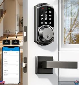 B0cwtsnyc7 Stanley Smart Lock With Keyless Entry Touchscreen Keypad Auto Matte Black