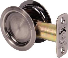 810-15a Stone Harbor Hardware Hard. Round Pocket Door Lock Passage With 2-3/8 Inch Latch Antique Nickel