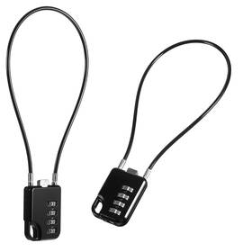 705929 Styquenzer 1 Lkuzdwmy 2 Pcs Compact Design Resettable 4-digit Combination Padlock With Small Black